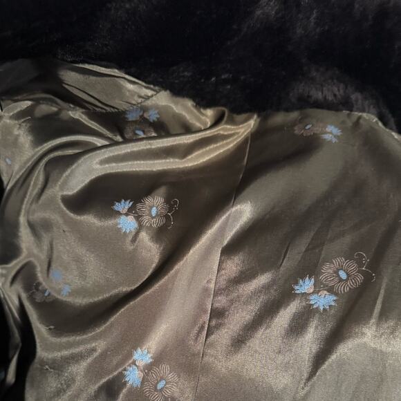 Vtg 50s Fur Coat Swing Style Rolled Cuff Womens Size M Hollywood Glam Mad Men - Picture 8 of 10